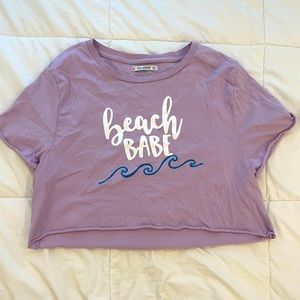 “beach babe” crop top